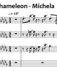 Sheet music and midi files for piano. Chameleon.