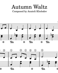 Sheet music and midi files for piano. Autumn Waltz.