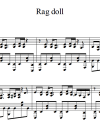 Sheet music and midi files for piano. Rag Doll.