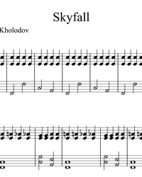 Sheet music and midi files for piano. Skyfall.