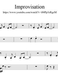 Sheet music and midi files for piano. Improvisation.