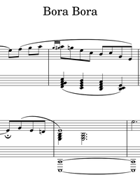Sheet music and midi files for piano. Bora Bora.