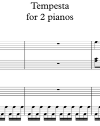 Sheet music and midi files for piano. Tempesta.