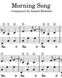Sheet music and midi files for piano. Morning Song.