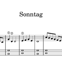 Sheet music and midi files for piano. Sonntag.
