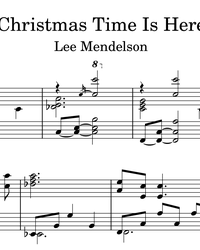 Sheet music and midi files for piano. Christmas Time Is Here.