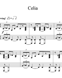 Sheet music and midi files for piano. Celia.