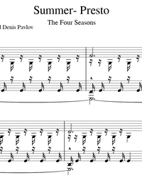 Sheet music and midi files for piano. Summer Presto - Storm (The Four Seasons).