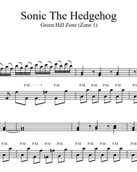 Sheet music and midi files for piano. Green Hill Zone (Sonic the Hedgehog).