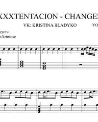 Sheet music and midi files for piano. Changes.