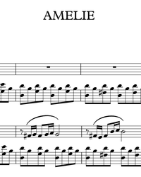 Sheet music and midi files for piano. OST Amelie of Montmartre.