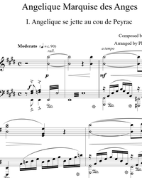 Sheet music and midi files for piano. Angelique se jette au cou de Peyrac.