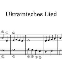 Ноты, миди для пианино. Украинская песня.
