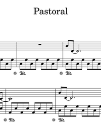 Sheet music and midi files for piano. Pastoral.