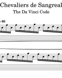 Sheet music and midi files for piano. Chevaliers de Sangreal (OST The Da Vinci Code).