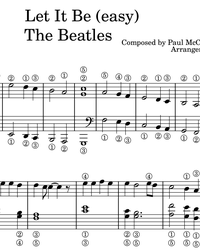 Sheet music and midi files for piano. Let It Be (easy).