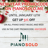 New Year's promocode 51% Off on PianosoloSolo and info about selling this website
