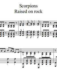 Sheet music and midi files for piano. Raised on Rock.