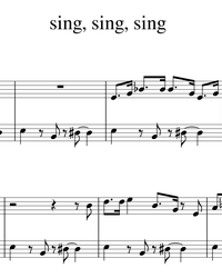 Sheet music and midi files for piano. Sing, Sing, Sing.