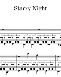 Sheet music and midi files for piano. Starry Night.