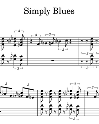 Sheet music and midi files for piano. Simply Blues.