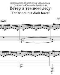 Sheet music and midi files for piano. The Wind in the Dark Forest.