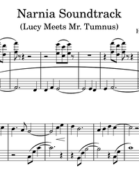Sheet music and midi files for piano. Lucy Meets Mr. Tumnus.