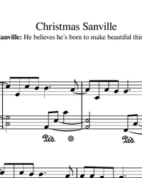 Sheet music and midi files for piano. Christmas Sanville.