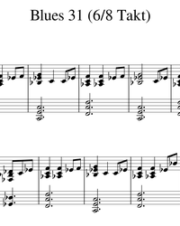 Sheet music and midi files for piano. Blues 31.