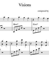 Sheet music and midi files for piano. Visions.