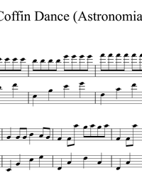 Sheet music and midi files for piano. Astronomia (Coffin Dance).