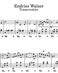 Sheet music and midi files for piano. Endries Walzer.