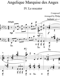 Sheet music and midi files for piano. Le Rescator.
