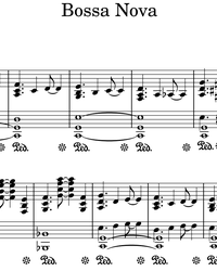 Sheet music and midi files for piano. Bossa Nova.