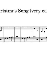 Sheet music and midi files for piano. Christmas Song (very easy).