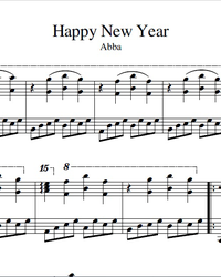 Ноты, миди для пианино. Счастливого Нового Года! (Happy New Year!).