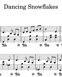Sheet music and midi files for piano. Dancing Snowflackes.