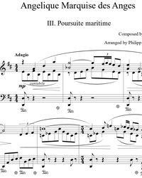 Sheet music and midi files for piano. Poursuite Maritime.