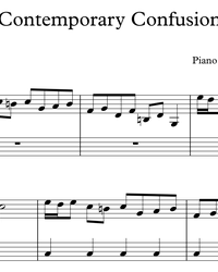 Sheet music and midi files for piano. Contemporary Confusion.