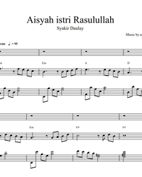 Sheet music and midi files for piano. Aisyah istri Rasulullah.