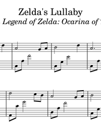 Ноты, миди для пианино. Zelda's Lullaby.