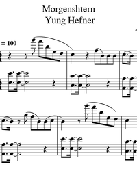 Sheet music and midi files for piano. Yung Hefner.