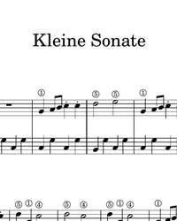 Sheet music and midi files for piano. Kleine Sonate.