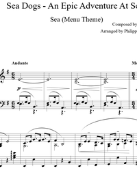 Sheet music and midi files for piano. Sea (Menu Theme).