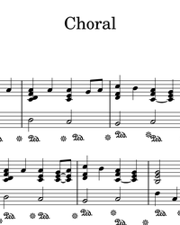 Sheet music and midi files for piano. Choral.
