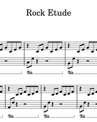 Sheet music and midi files for piano. Rock Etude.