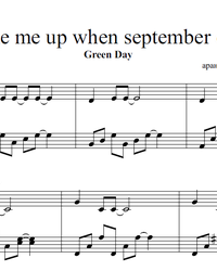 Sheet music and midi files for piano. Wake Me Up When September Ends.