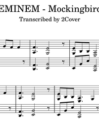 Mockingbird (Eminem) - piano solo [with lyrics] Sheet music for