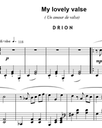 Sheet music and midi files for piano. My Lovely Waltz (Un Amour de Valse).