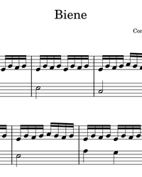 Sheet music and midi files for piano. Biene.